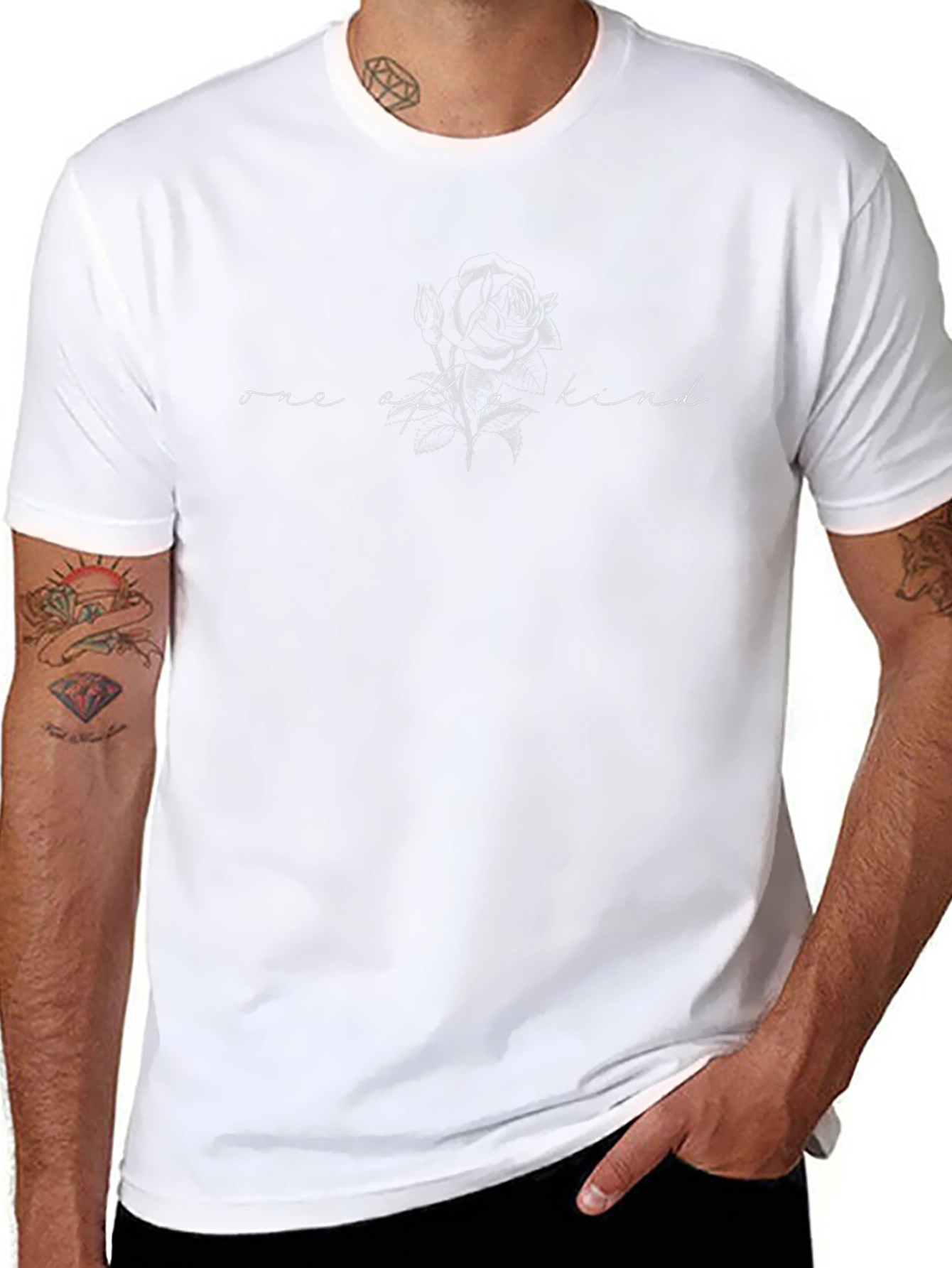 One of a Kind Rose Graphic Tee - Black