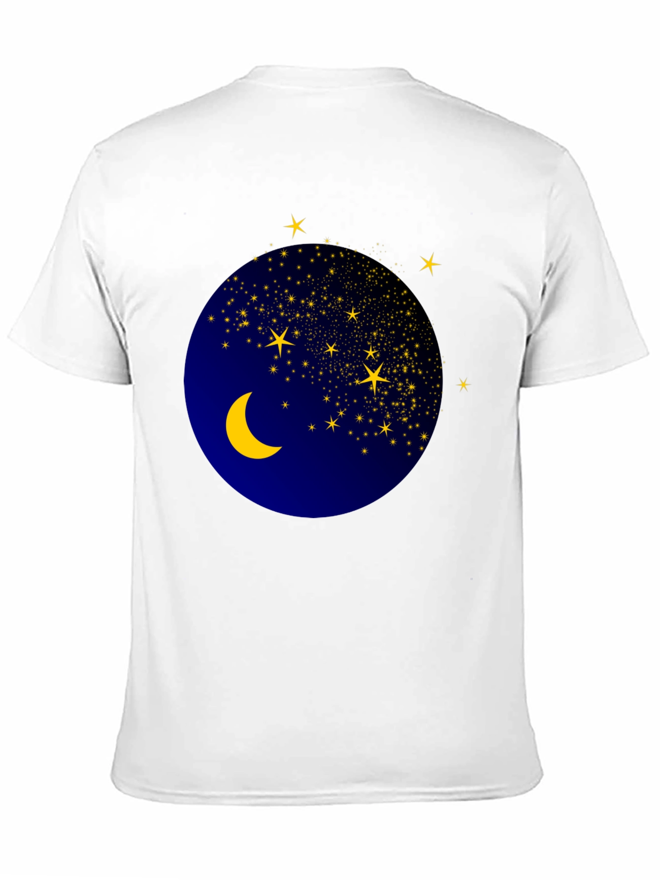 Celestial Moon & Stars Graphic Black T-Shirt