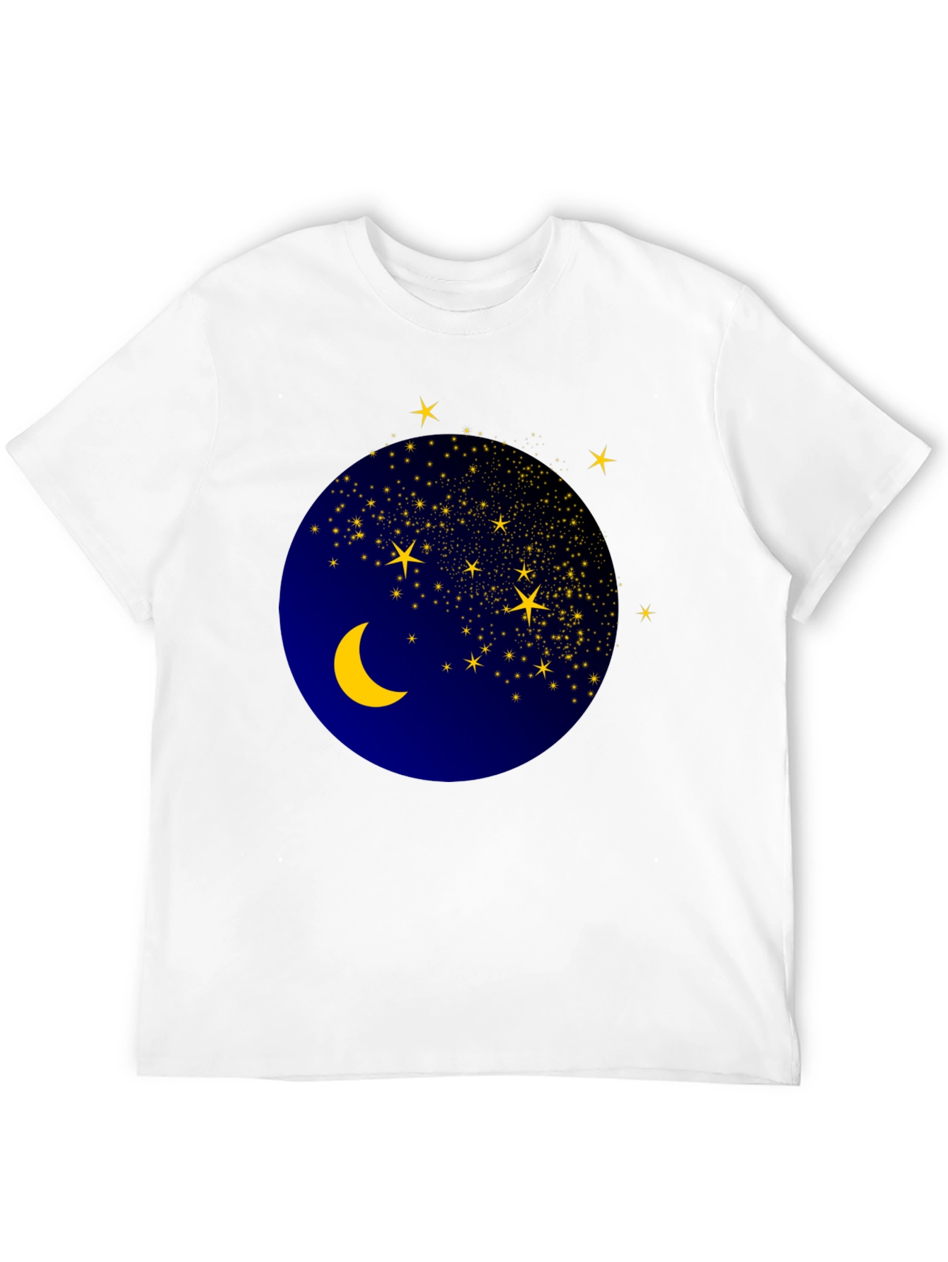 Celestial Moon & Stars Graphic Black T-Shirt