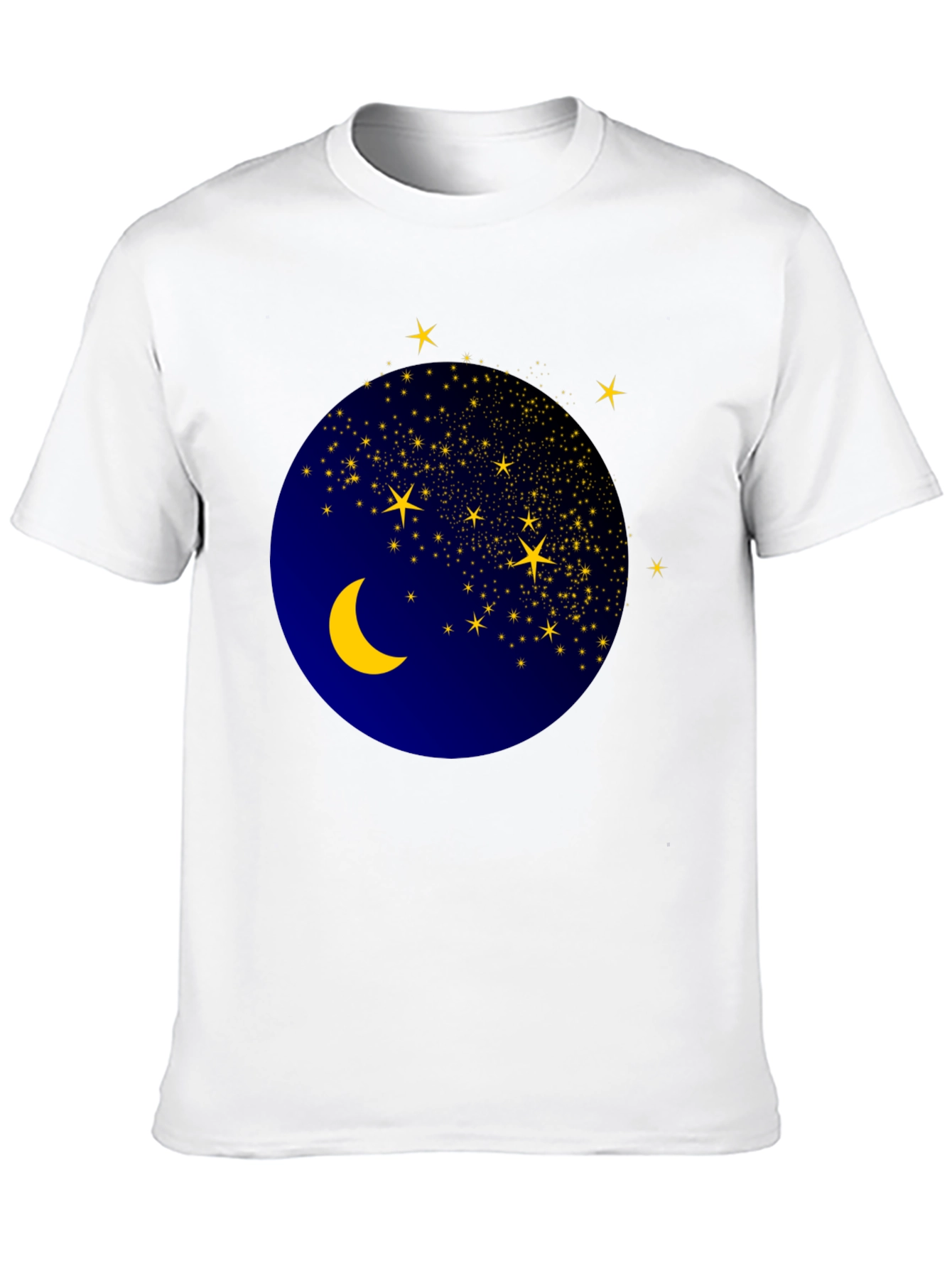 Celestial Moon & Stars Graphic Black T-Shirt