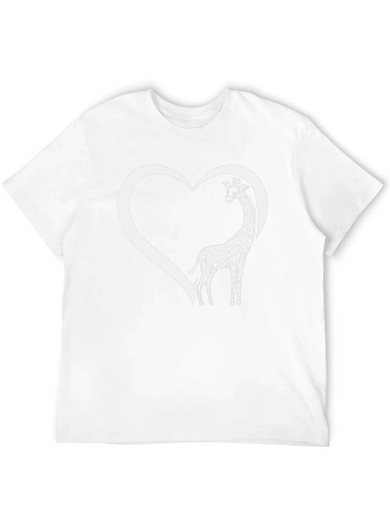 Giraffe Heart T-Shirt - Black Graphic Tee