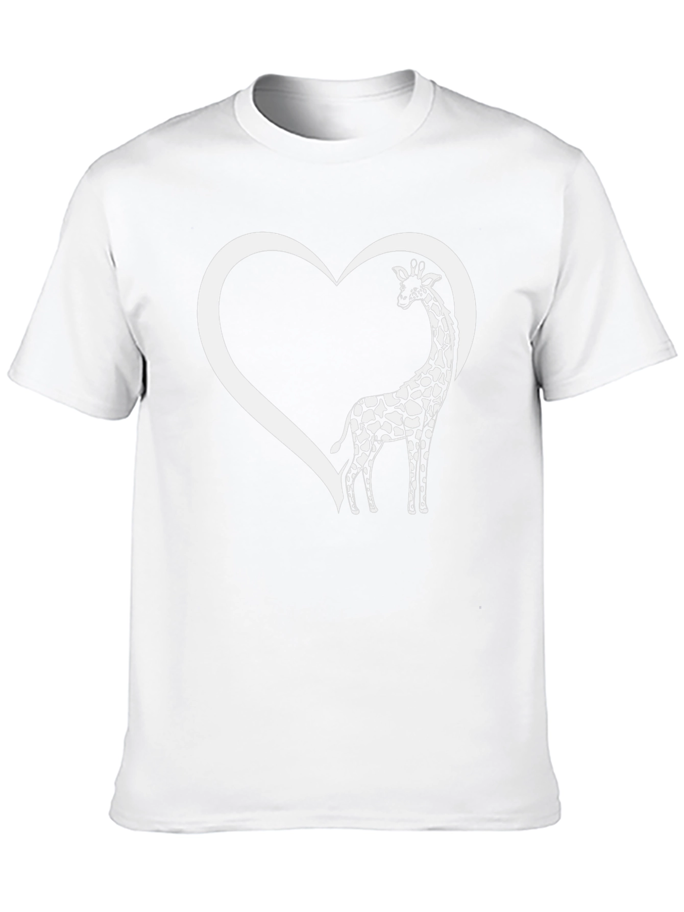 Giraffe Heart T-Shirt - Black Graphic Tee
