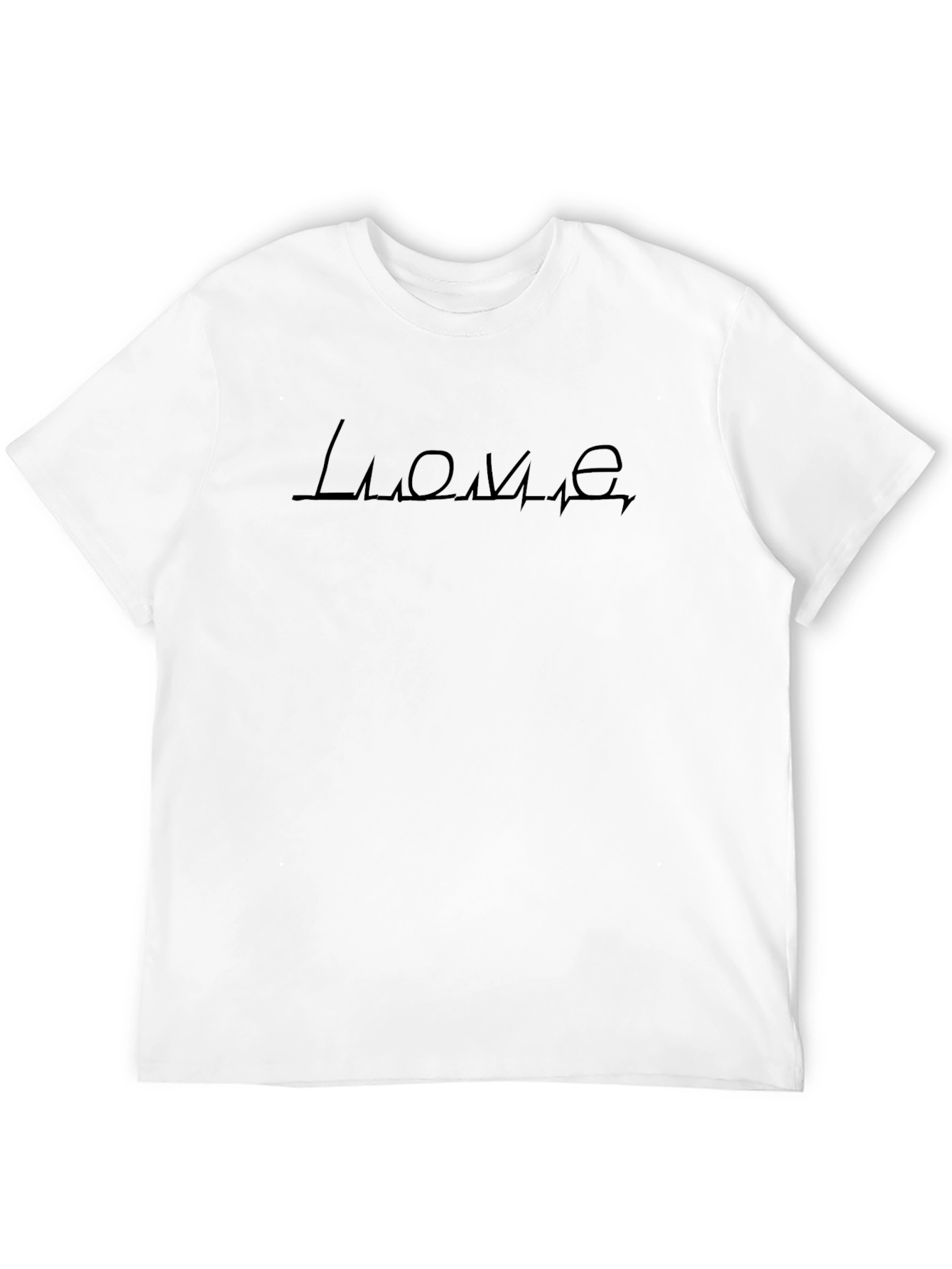 Love Heartbeat Graphic Black T-Shirt