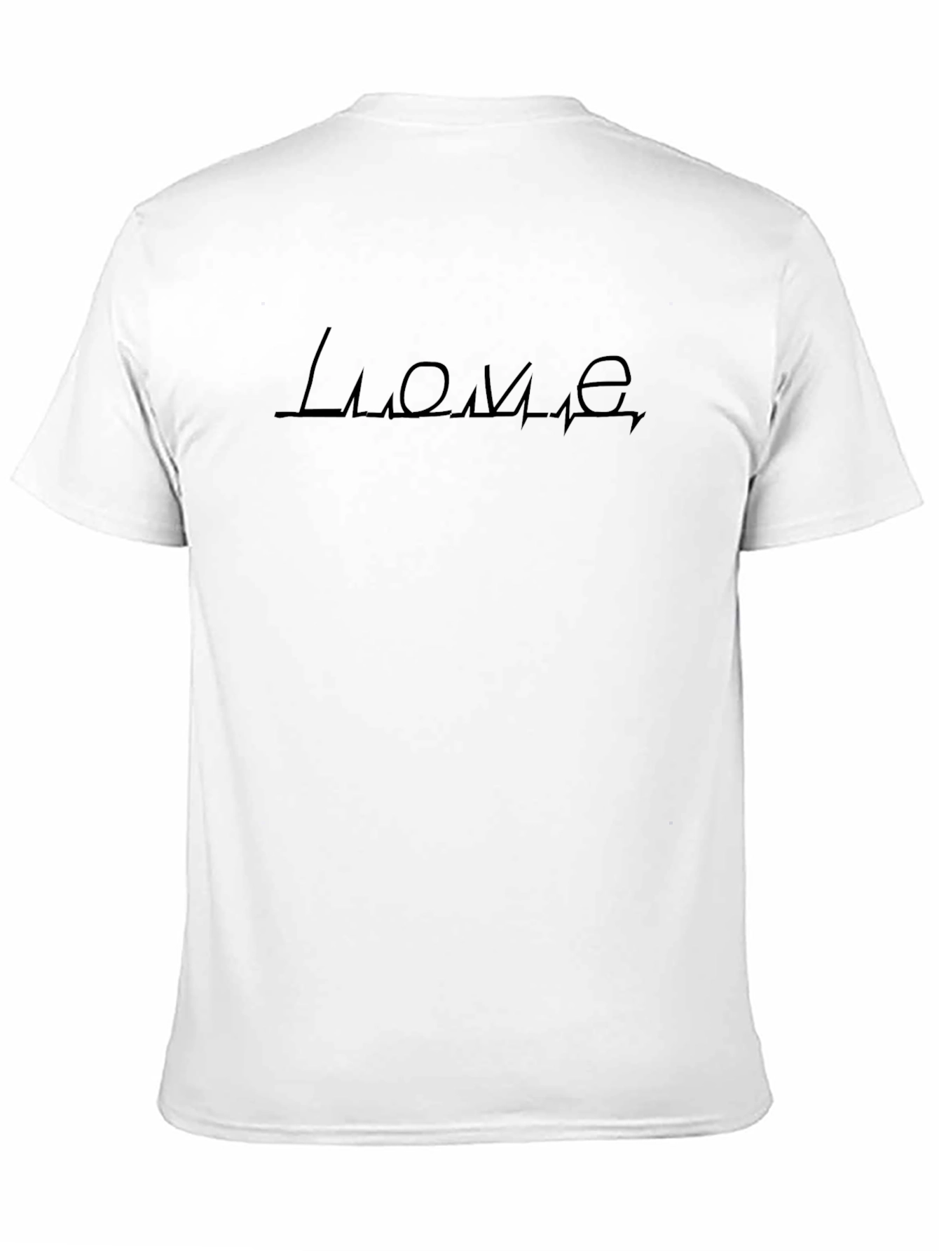 Love Heartbeat Graphic Black T-Shirt