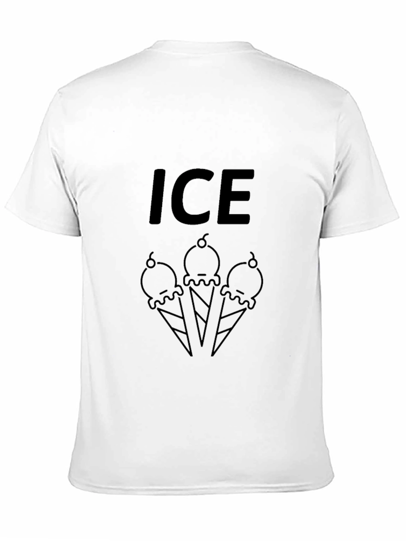 Ice Cream Graphic T-Shirt - Black