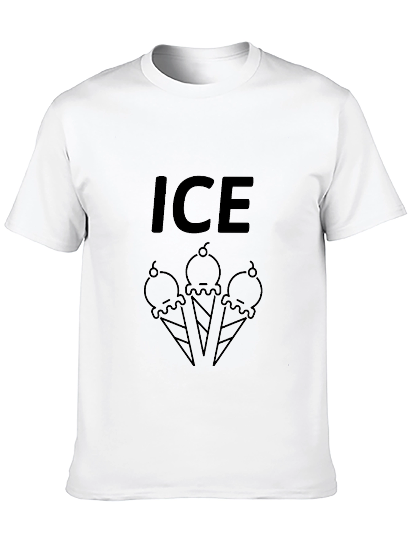 Ice Cream Graphic T-Shirt - Black