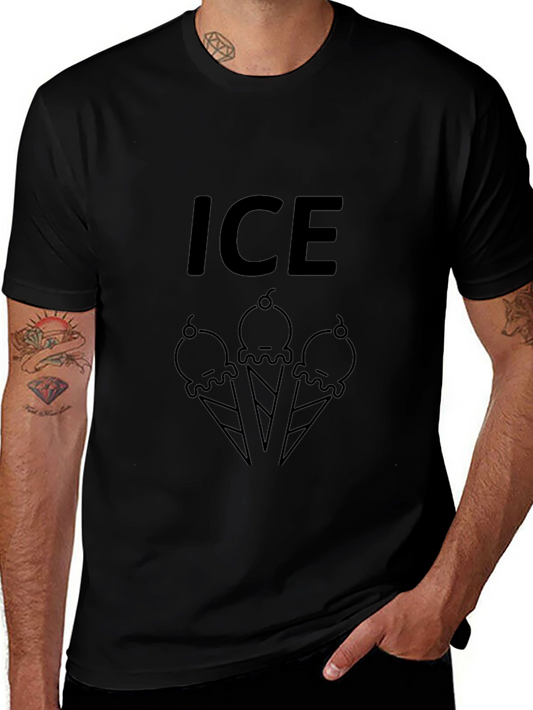 Ice Cream Graphic T-Shirt - Black