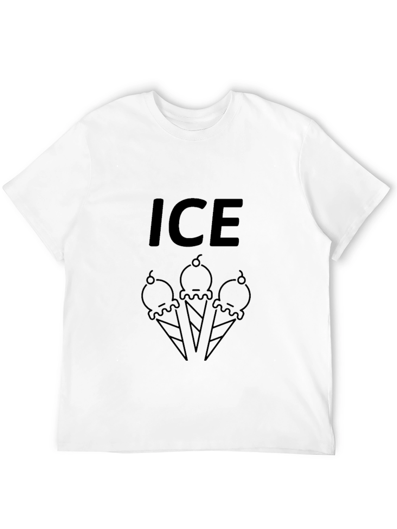 Ice Cream Graphic T-Shirt - Black