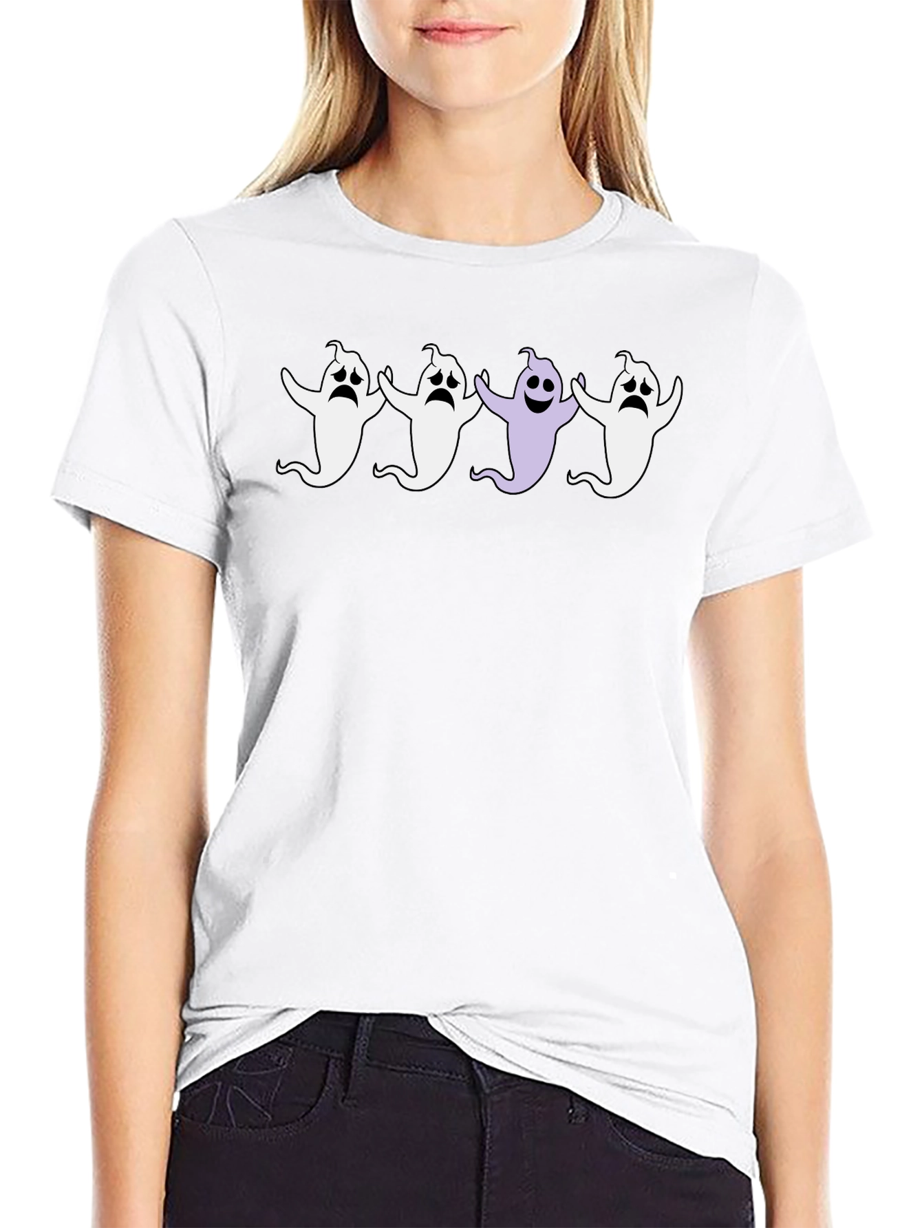 Spooky Ghost T-Shirt - Halloween Party Ready!