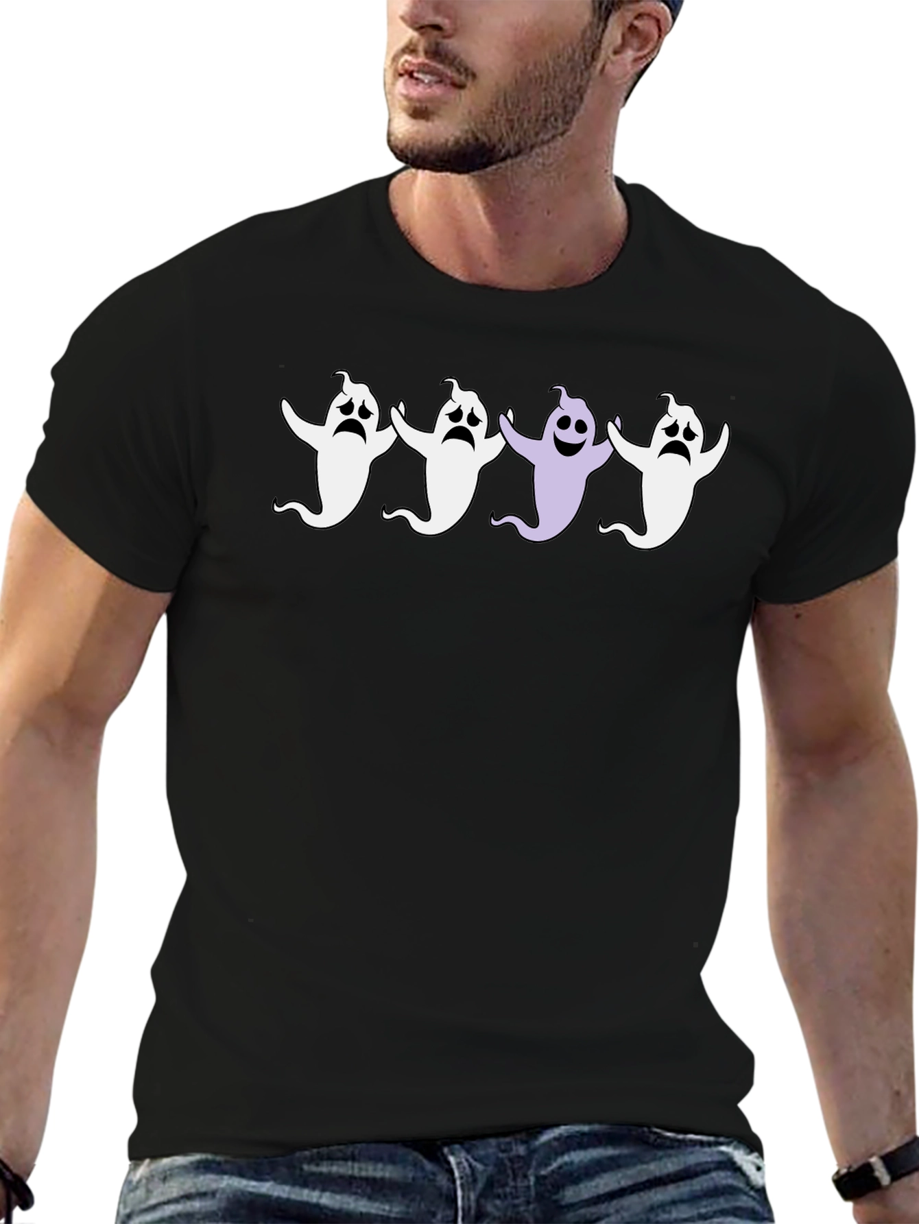 Spooky Ghost T-Shirt - Halloween Party Ready!