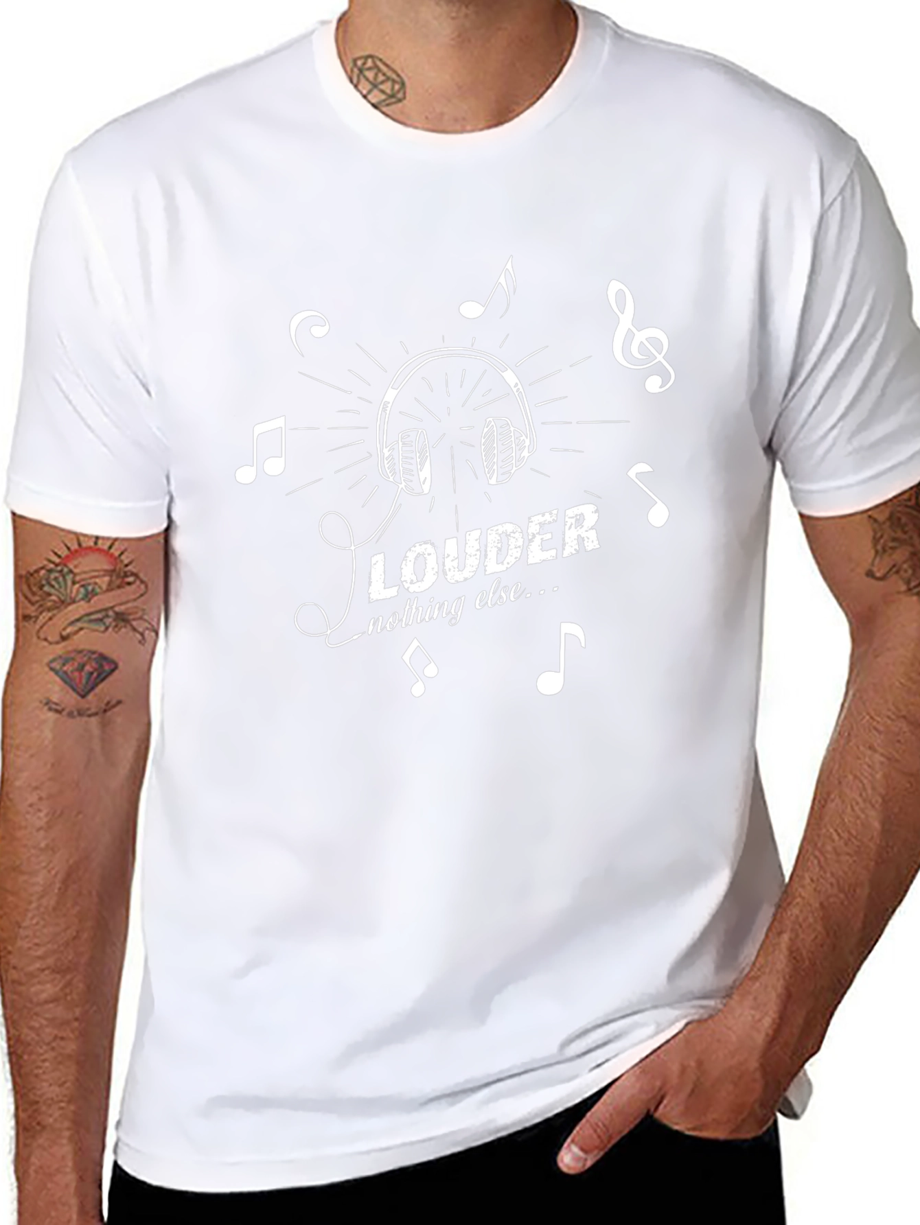 Louder Music Graphic Black T-Shirt