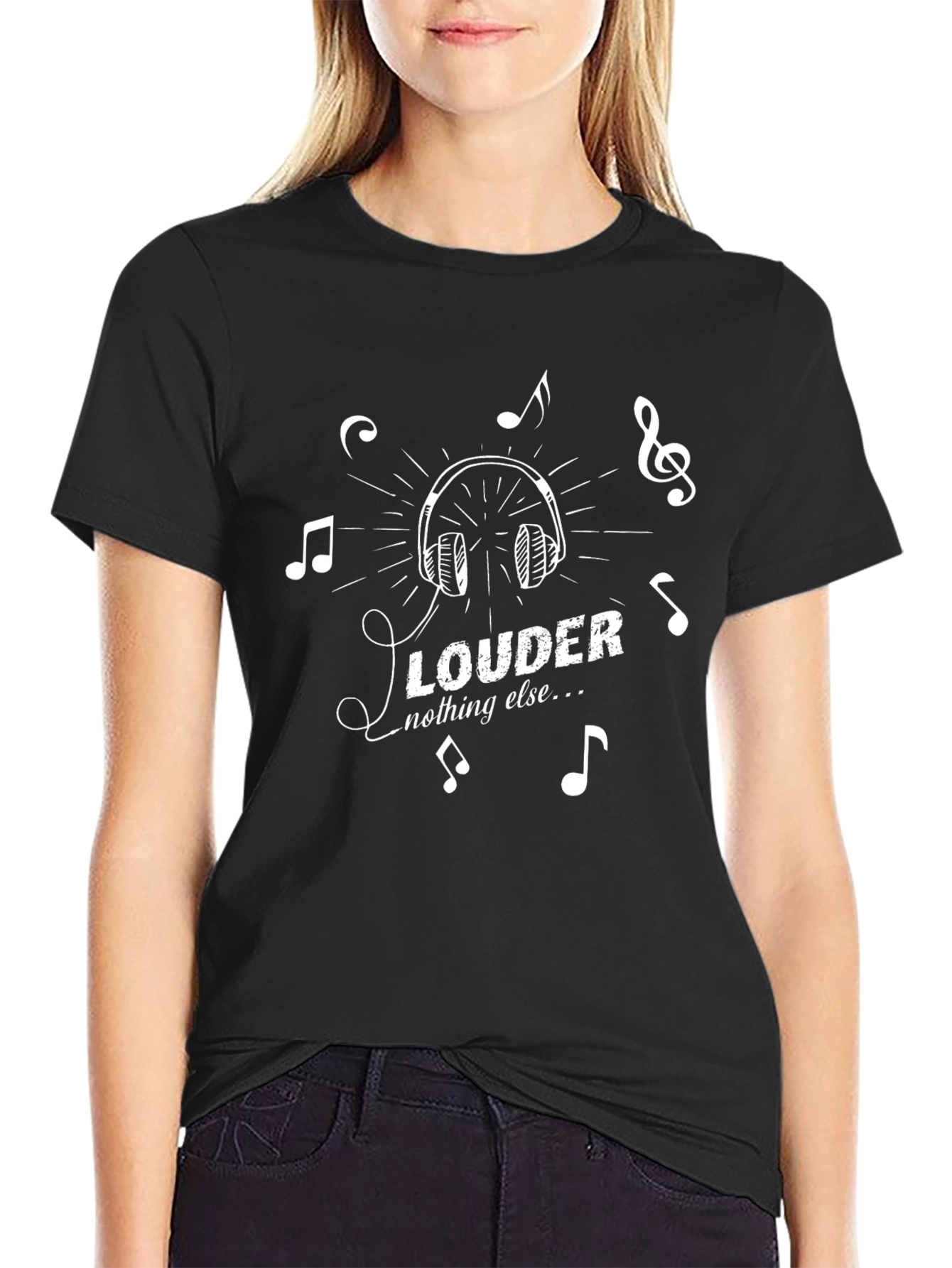 Louder Music Graphic Black T-Shirt