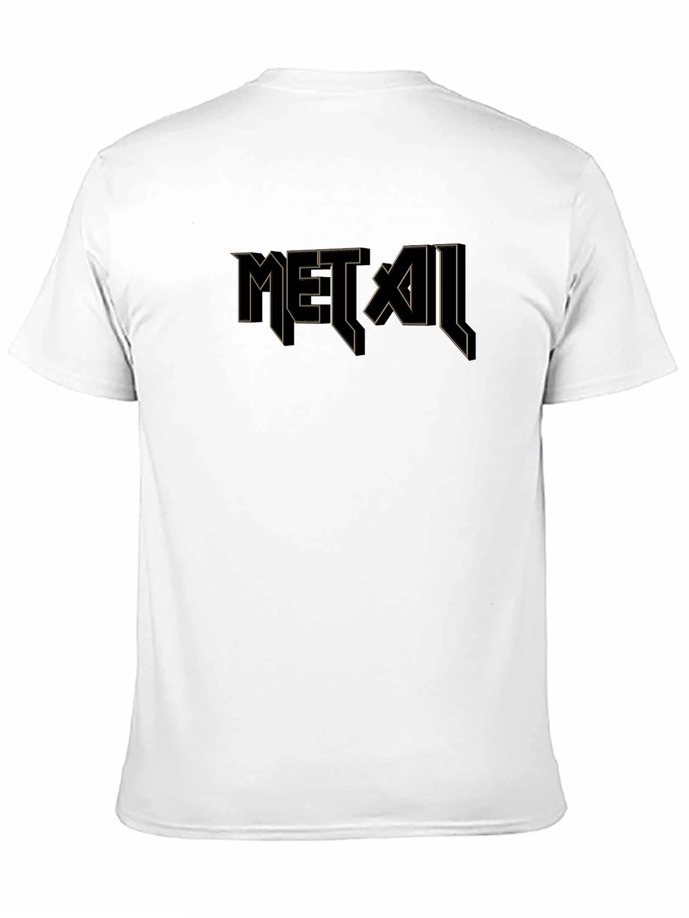 Metal Graphic Black T-Shirt for Men
