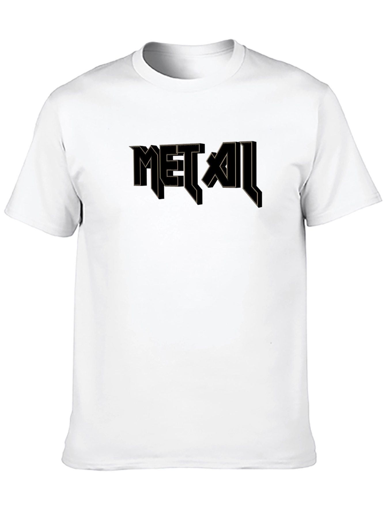 Metal Graphic Black T-Shirt for Men