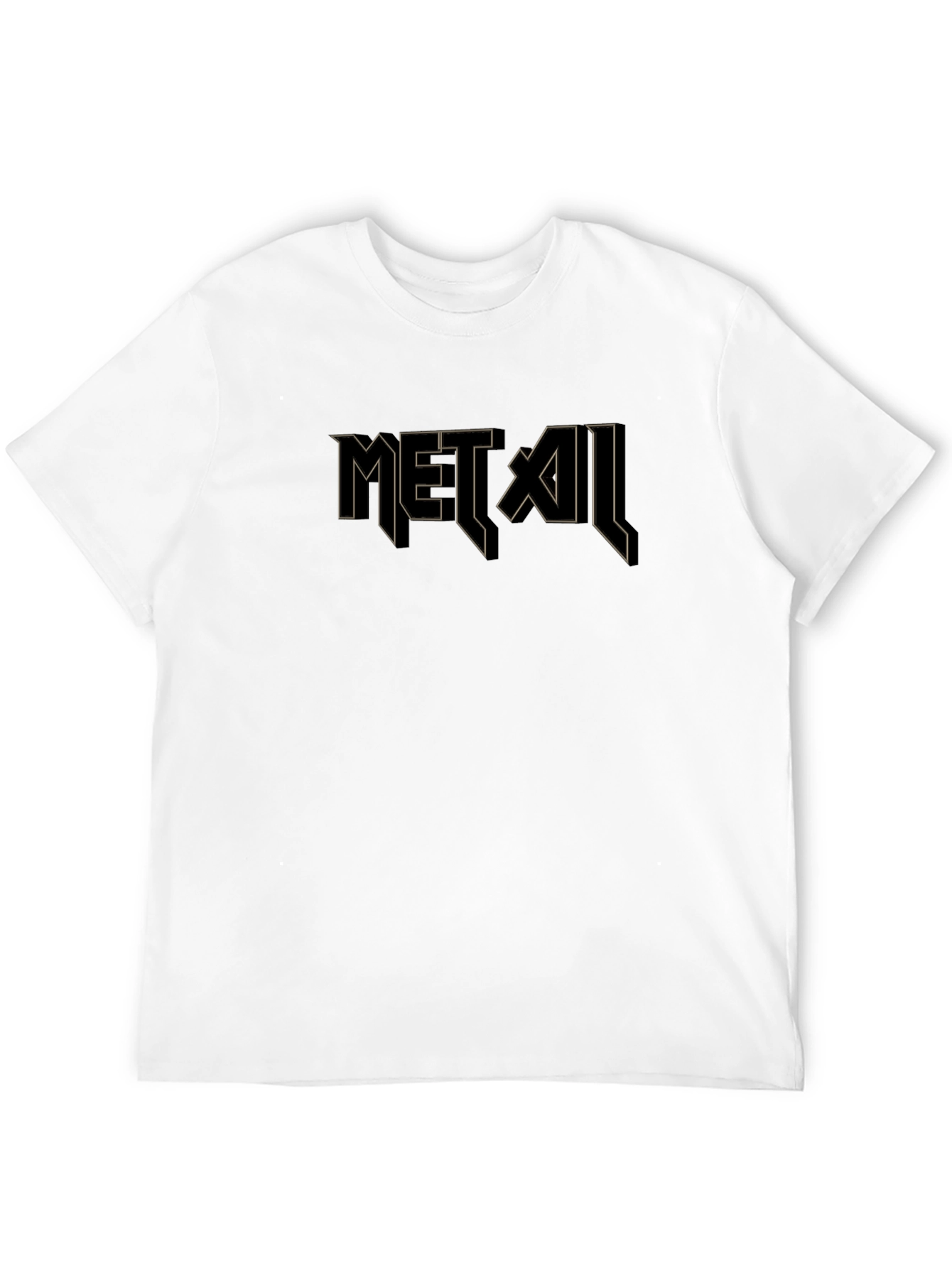 Metal Graphic Black T-Shirt for Men