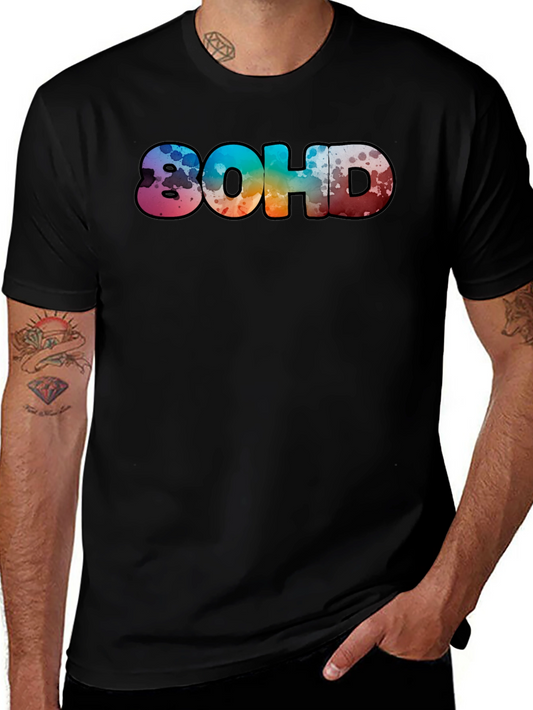Colorful 8OHD Graphic Black T-Shirt