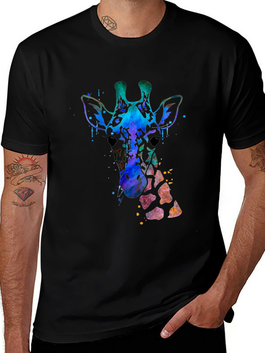 Giraffe Watercolor T-Shirt - Unique Animal Print