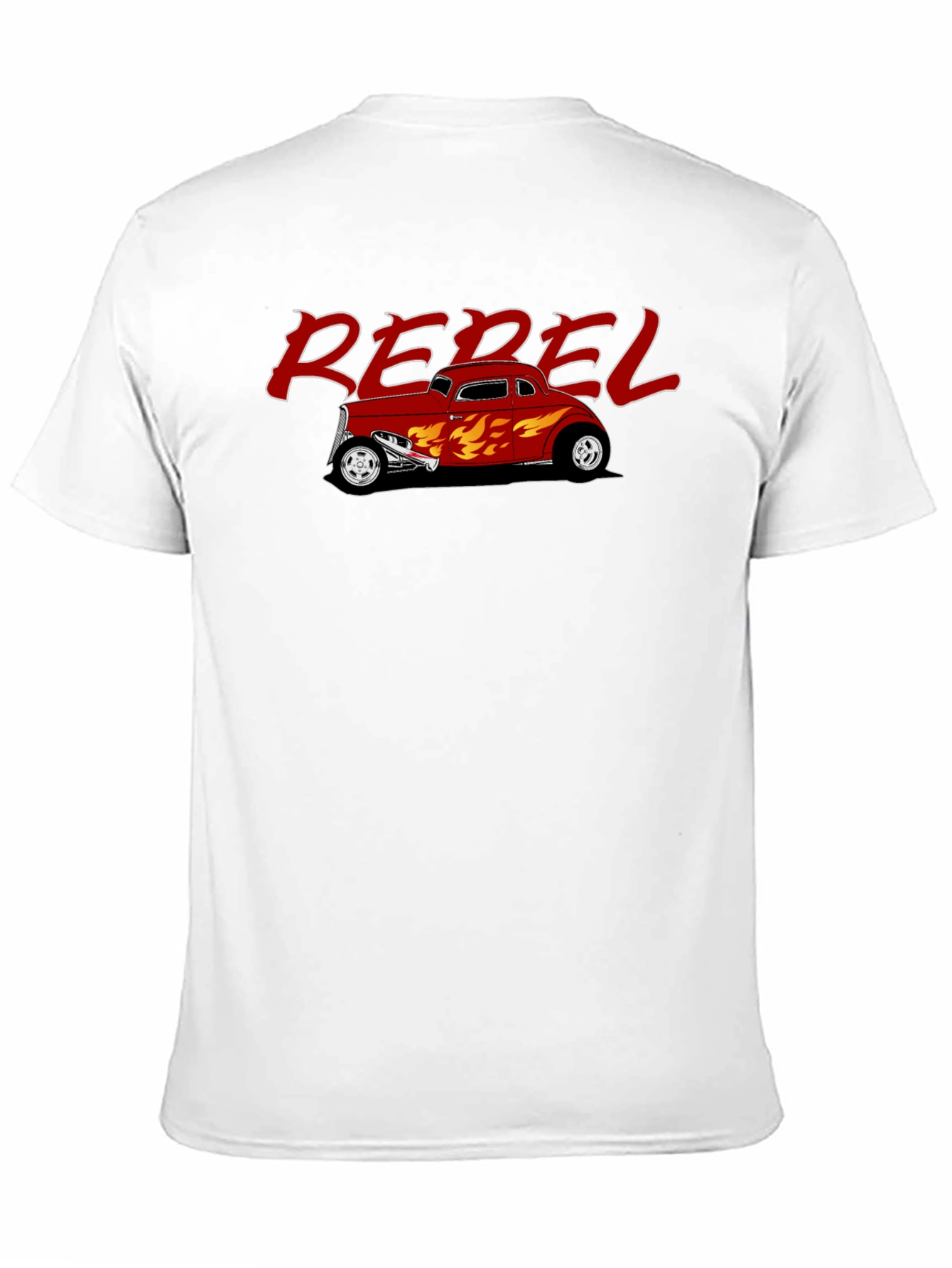 Rebel Hot Rod Flames Graphic T-Shirt