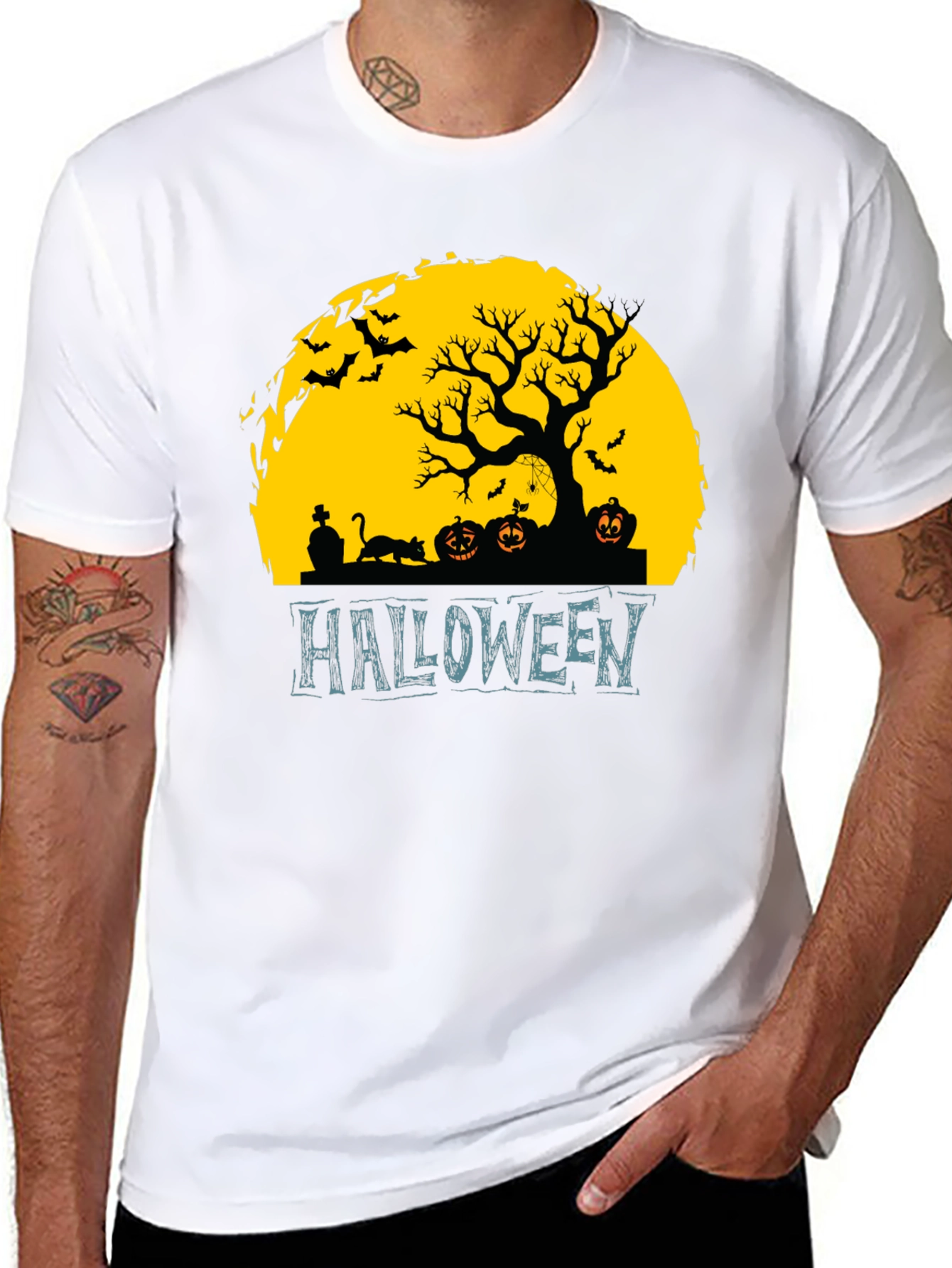 Halloween Silhouette Graphic T-Shirt