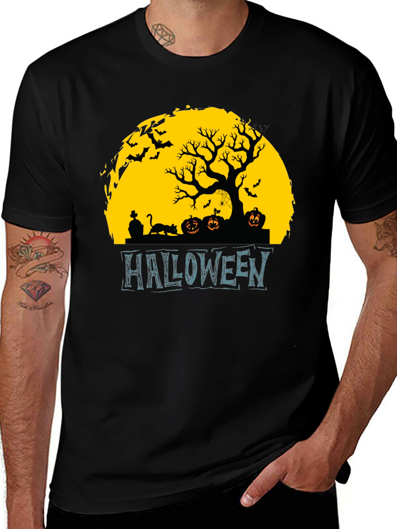 Halloween Silhouette Graphic T-Shirt