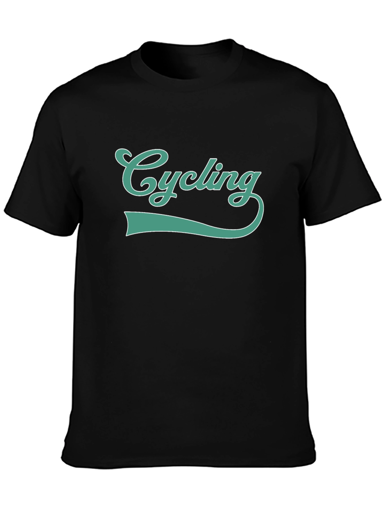 Cycling Graphic Tee - Sporty Black T-Shirt