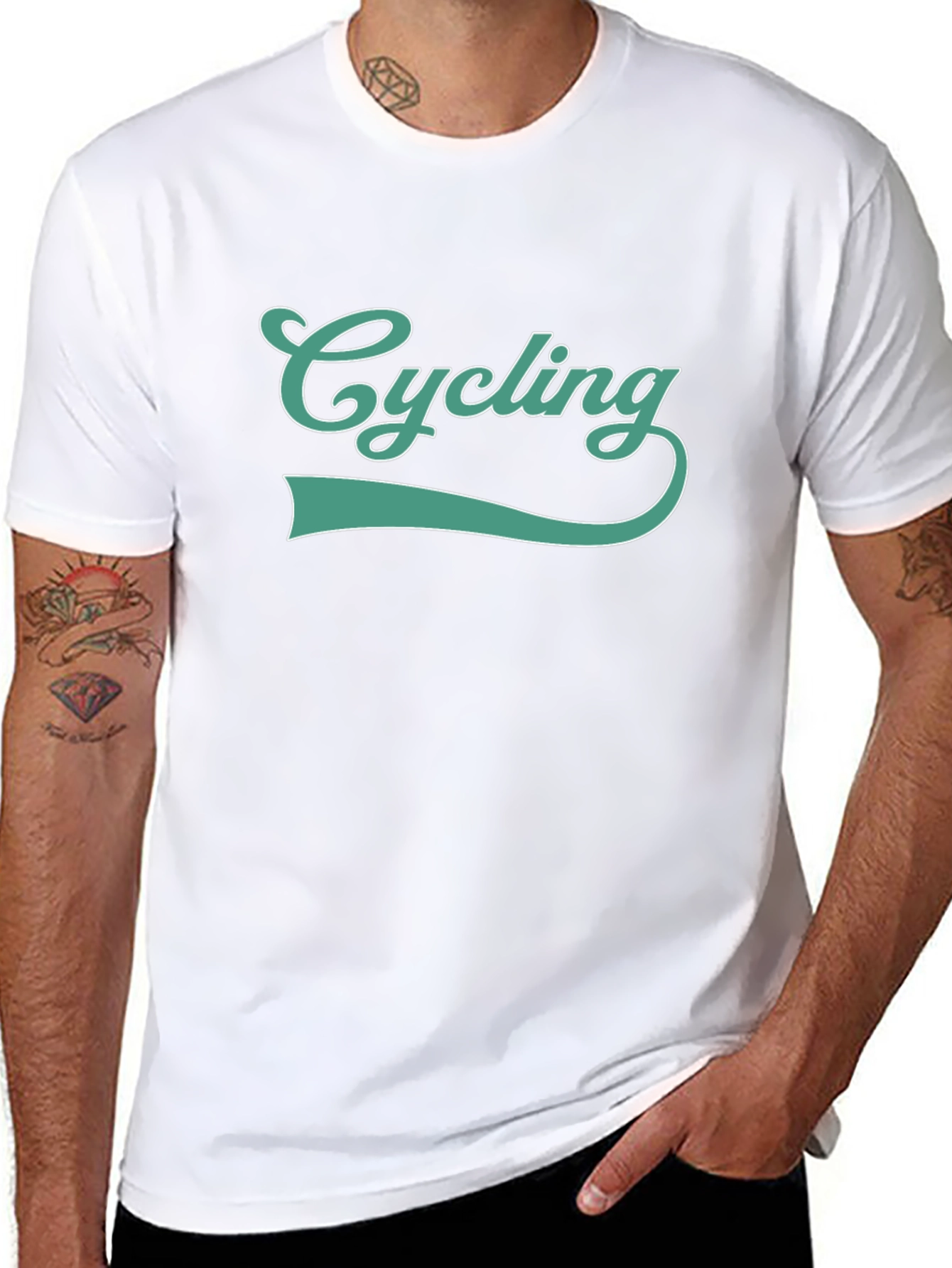 Cycling Graphic Tee - Sporty Black T-Shirt