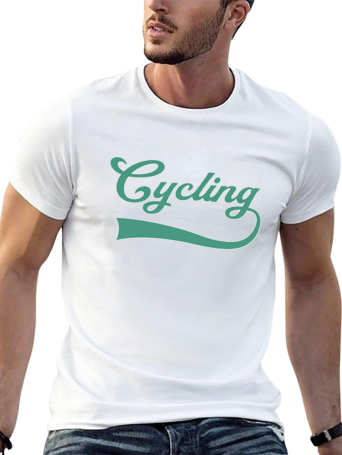Cycling Graphic Tee - Sporty Black T-Shirt