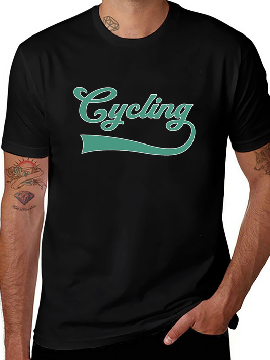 Cycling Graphic Tee - Sporty Black T-Shirt