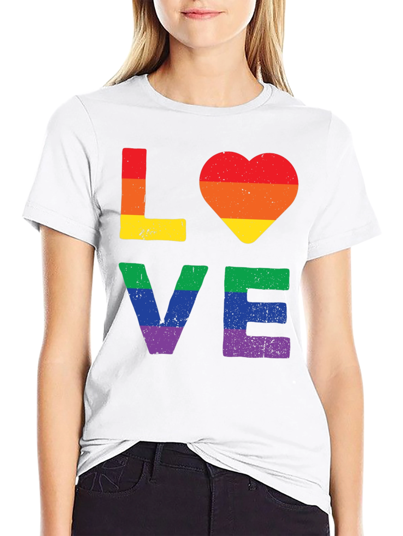 Pride LOVE T-Shirt - Rainbow Graphic Tee