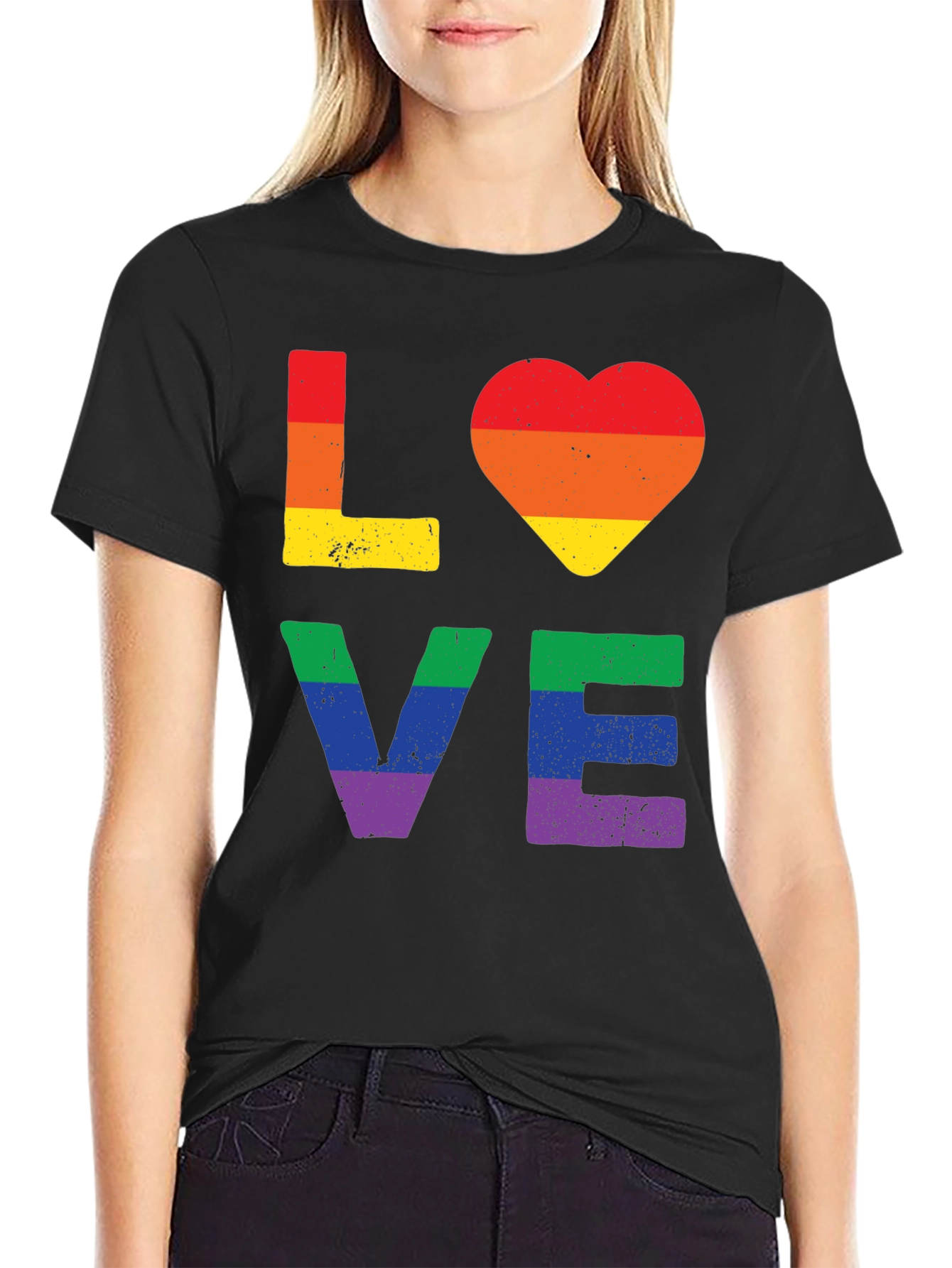 Pride LOVE T-Shirt - Rainbow Graphic Tee