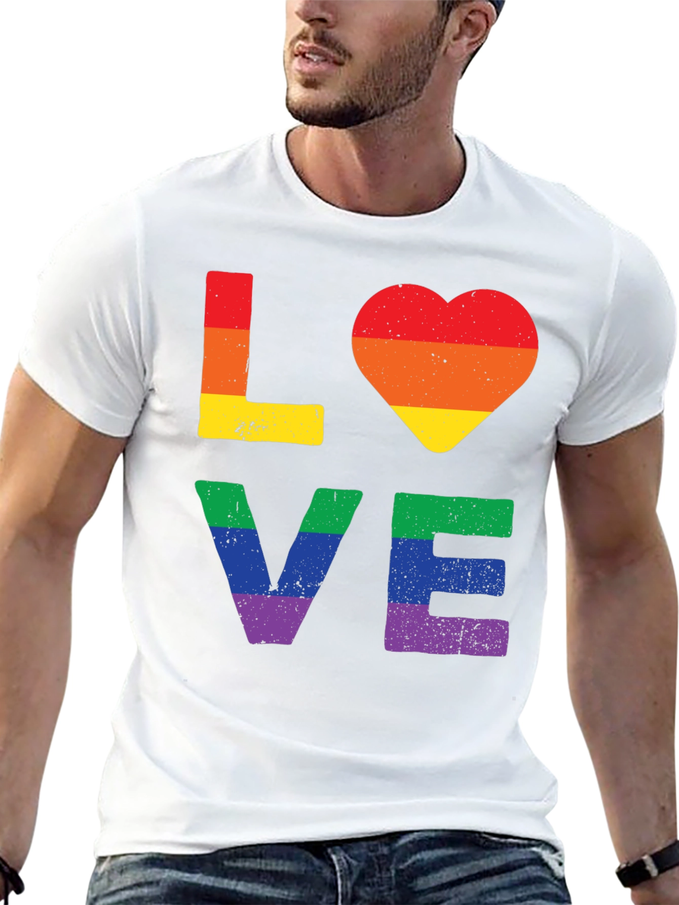 Pride LOVE T-Shirt - Rainbow Graphic Tee