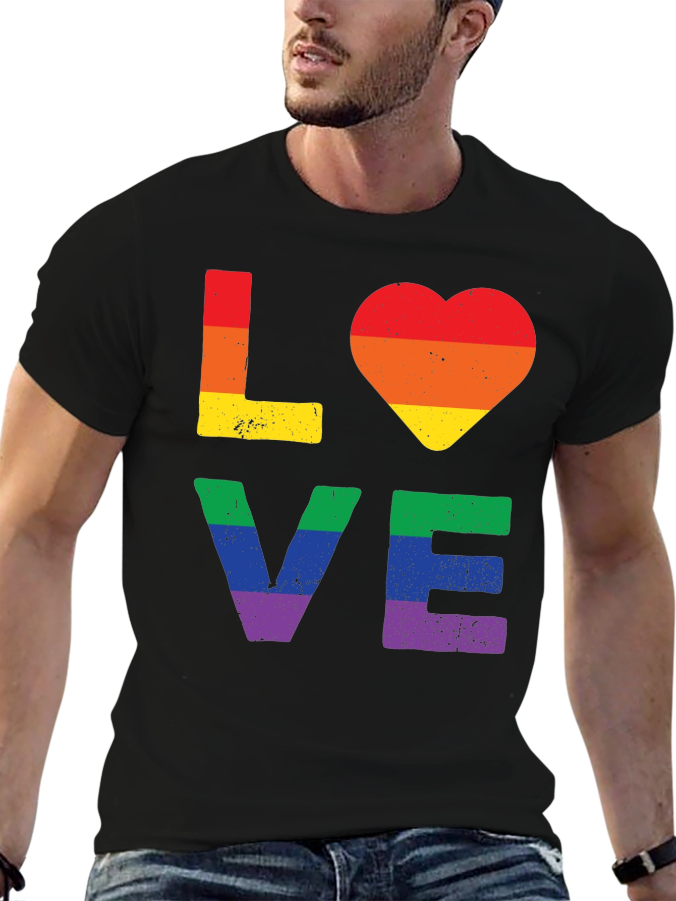 Pride LOVE T-Shirt - Rainbow Graphic Tee