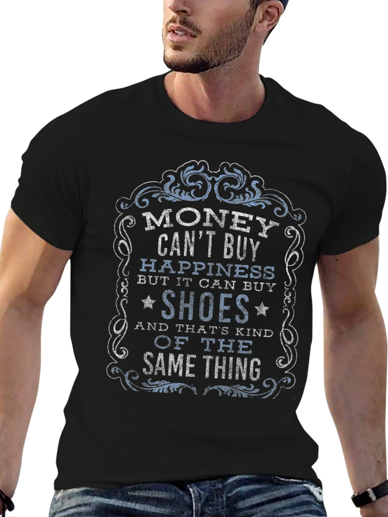 Money Cant Buy Happiness Graphic T-Shirt