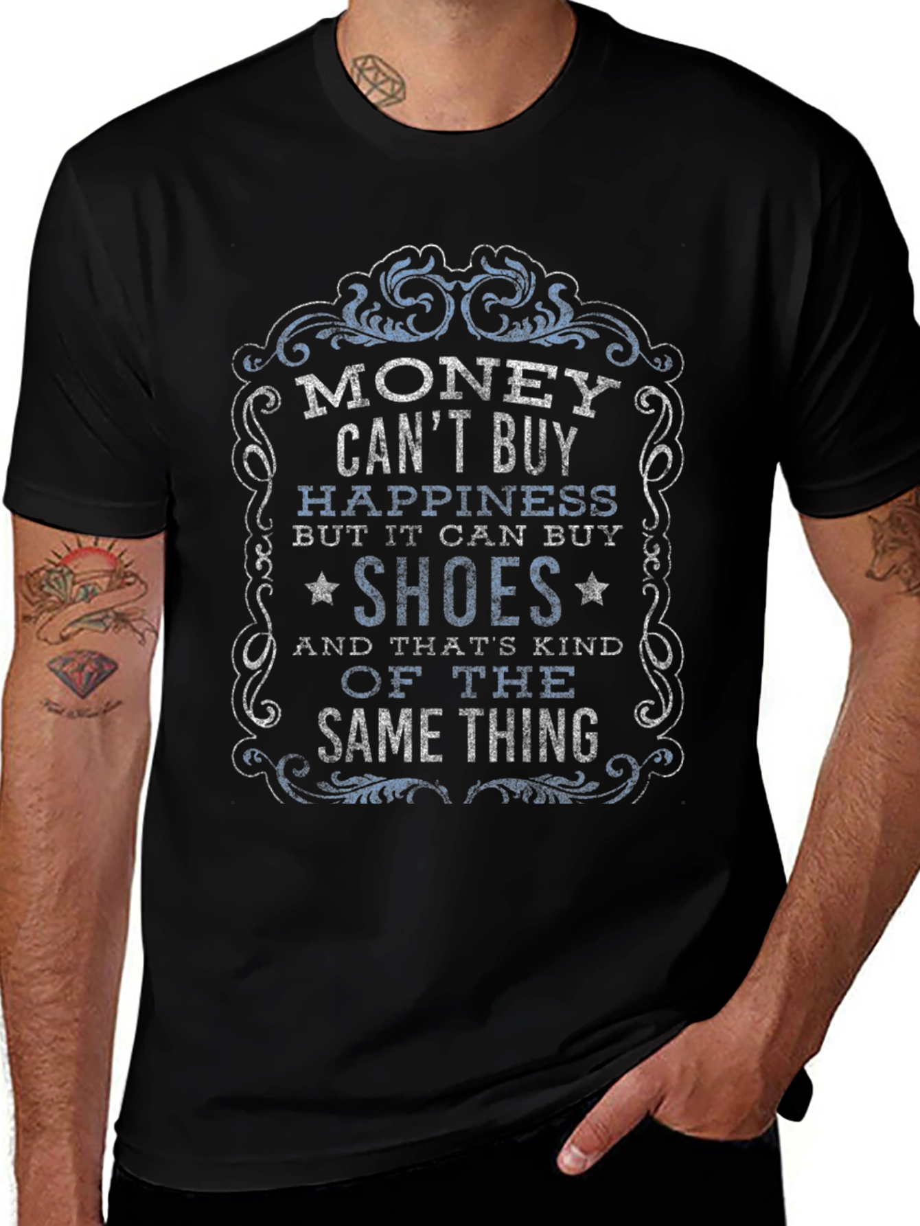 Money Cant Buy Happiness Graphic T-Shirt