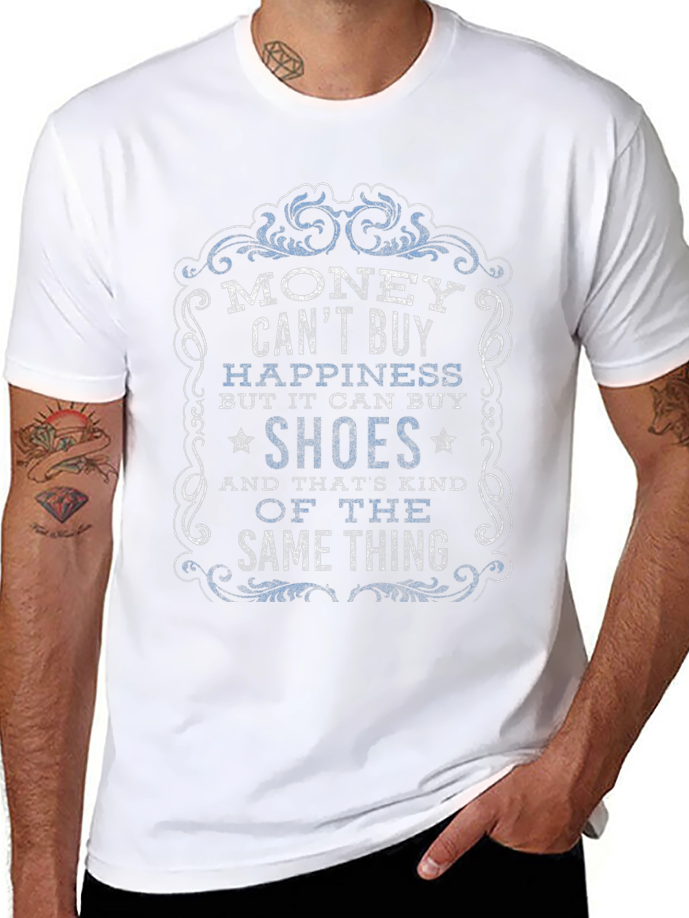 Money Cant Buy Happiness Graphic T-Shirt