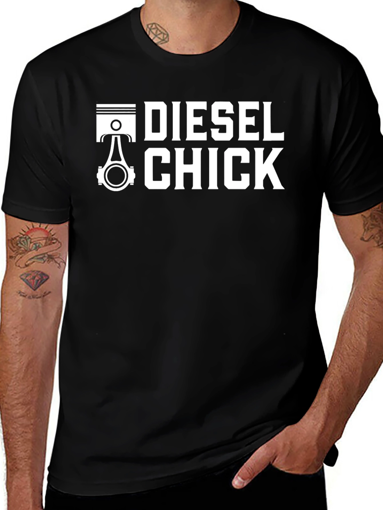 Diesel Chick Graphic Tee - Automotive Enthusiast Shirt