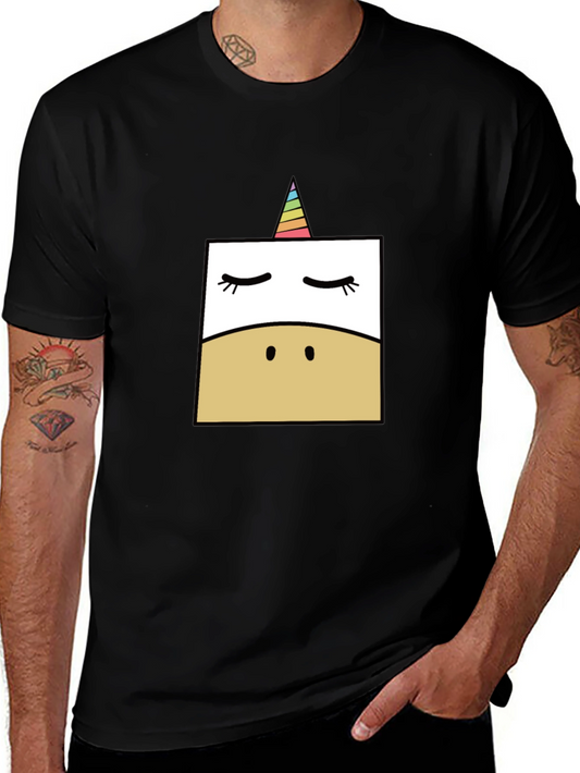 Unicorn Graphic T-Shirt - Black Cotton Tee