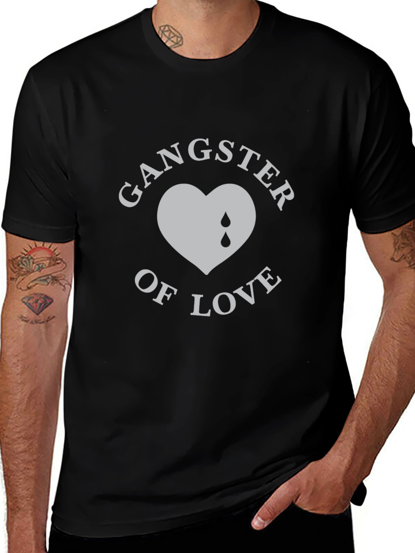 Gangster of Love Graphic T-Shirt - Black