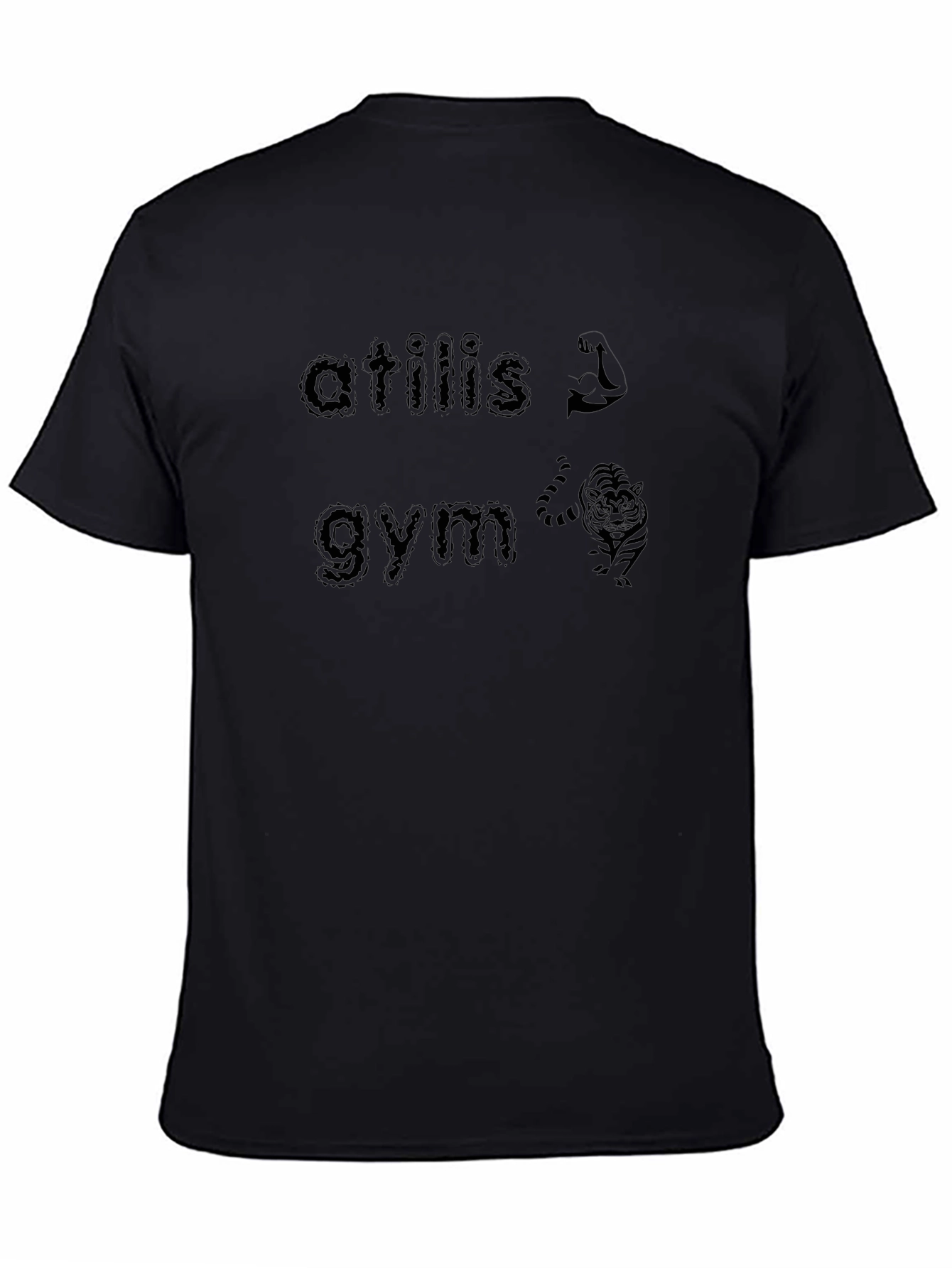 Atilis Gym Black Graphic Tee