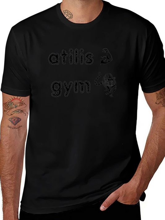 Atilis Gym Black Graphic Tee