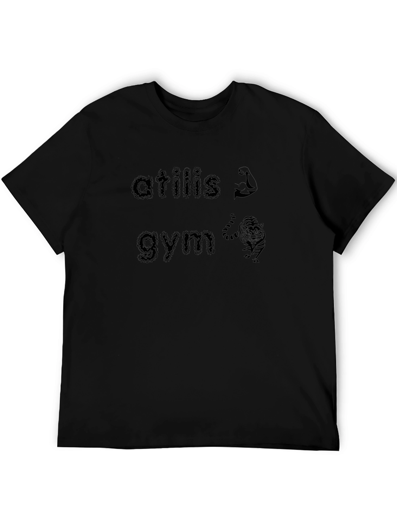 Atilis Gym Black Graphic Tee