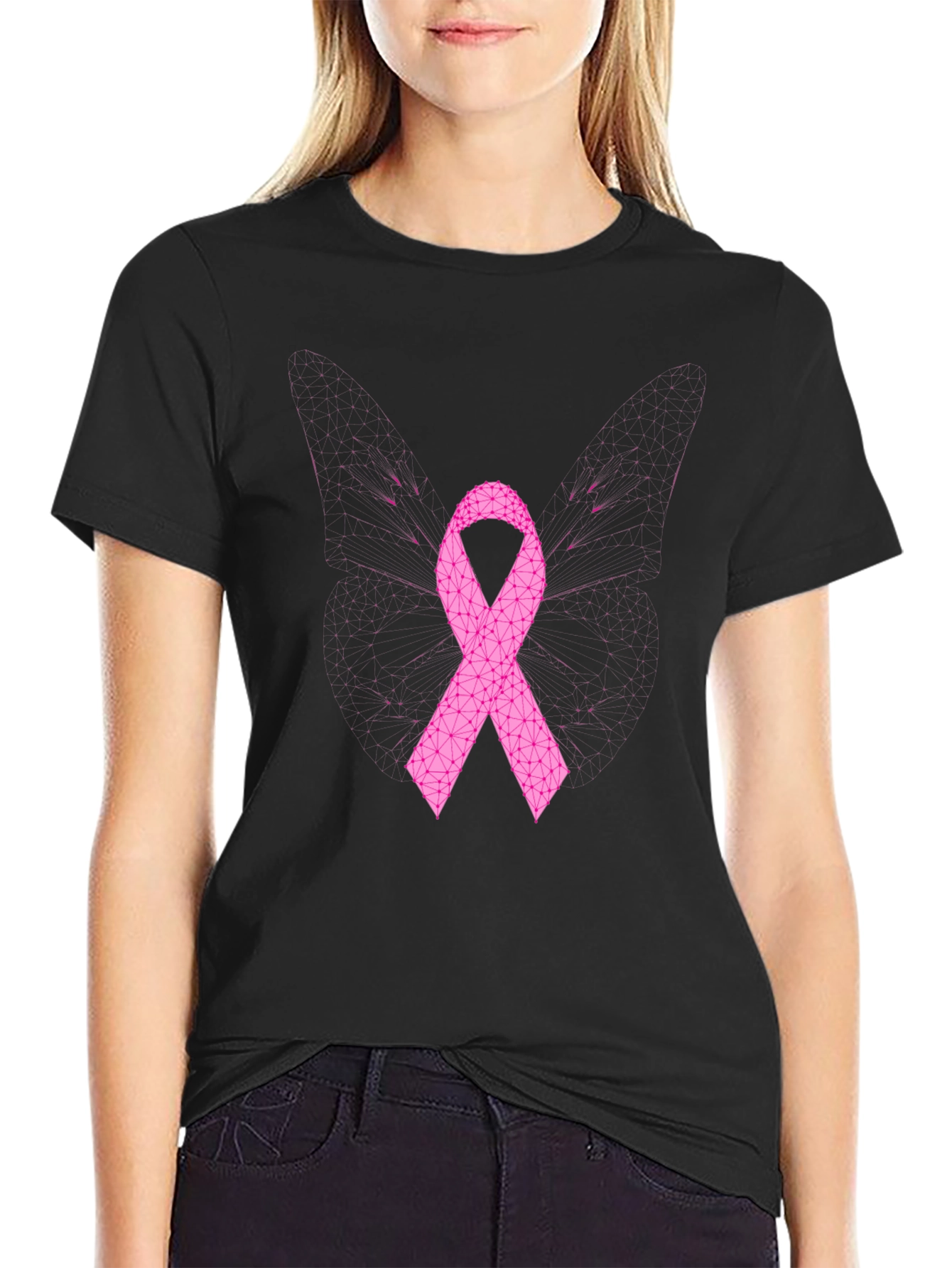 Pink Ribbon Support T-Shirt - Awareness Tee
