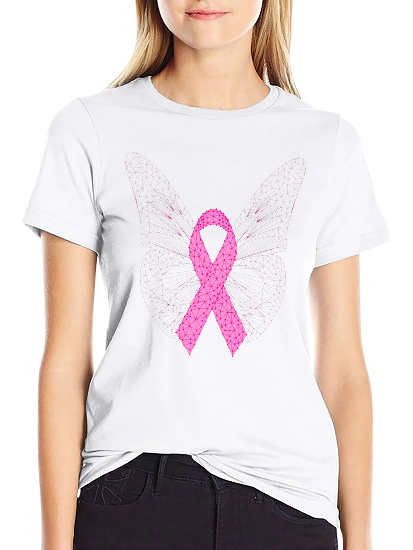Pink Ribbon Support T-Shirt - Awareness Tee