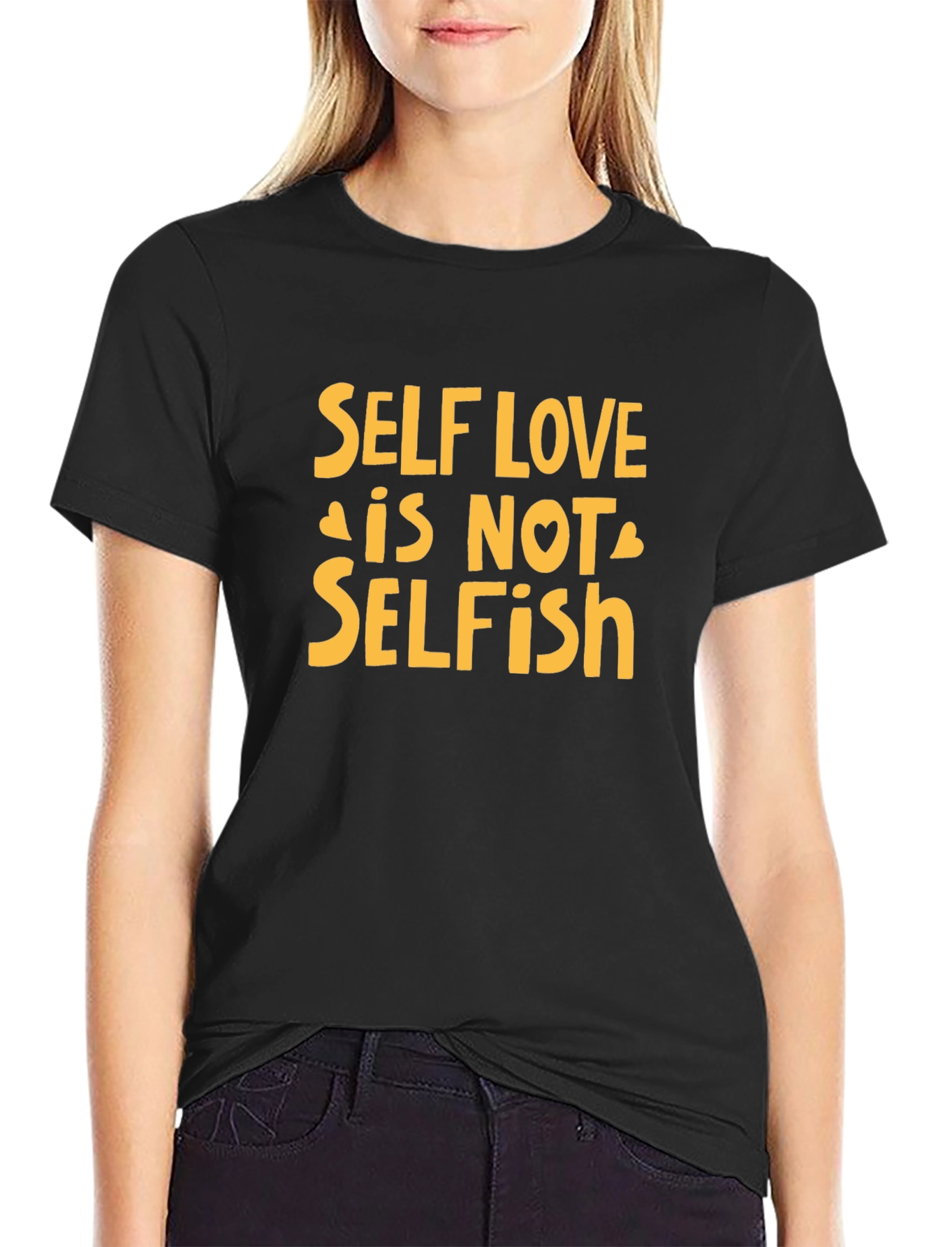 Self Love is Not Selfish T-Shirt - Black