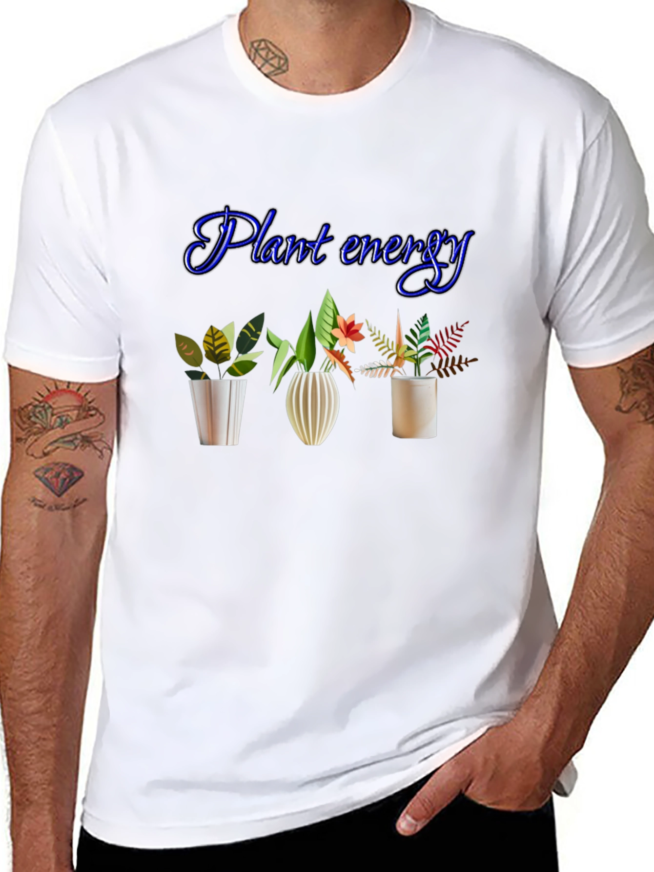 Plant Energy Black T-Shirt