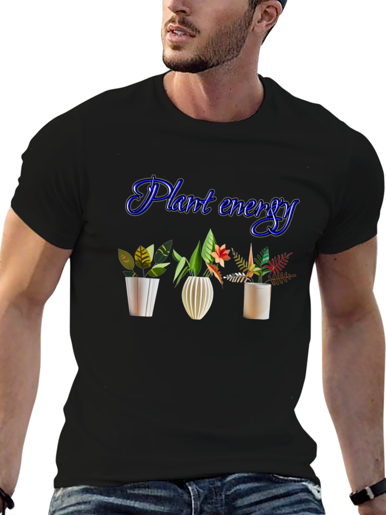 Plant Energy Black T-Shirt