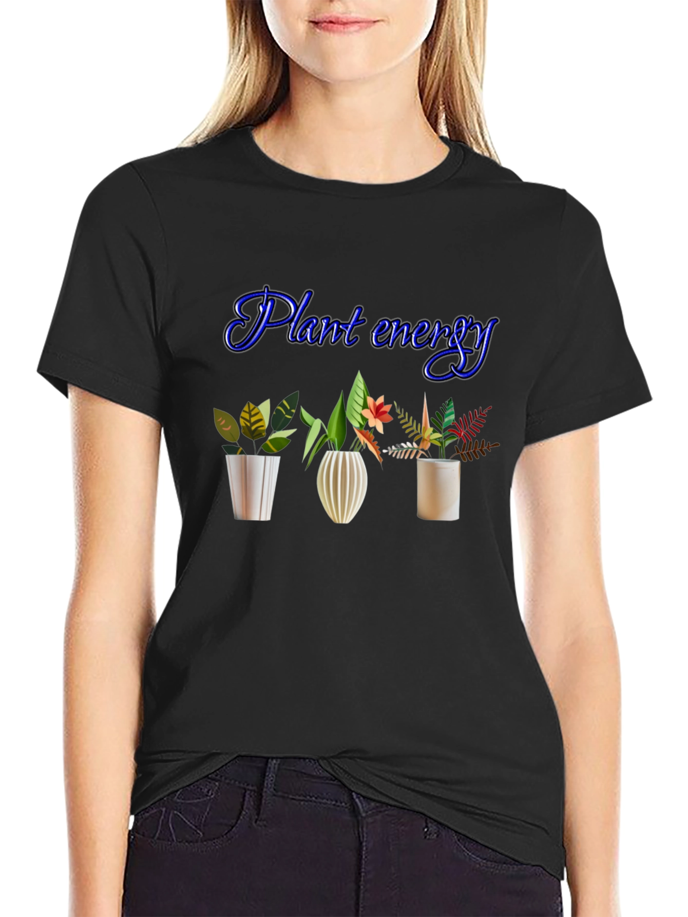 Plant Energy Black T-Shirt