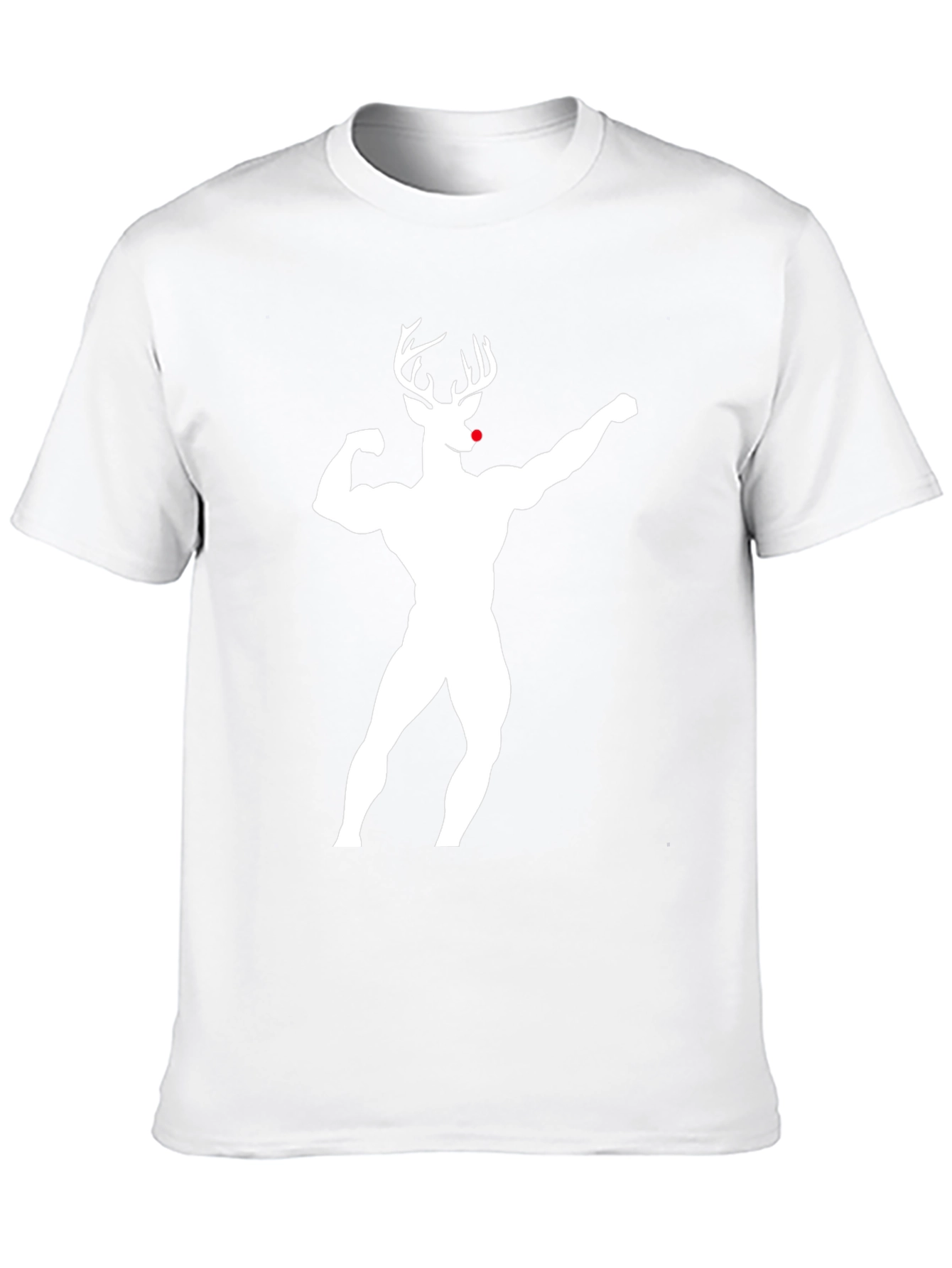 Muscle Deer Graphic T-Shirt - Black