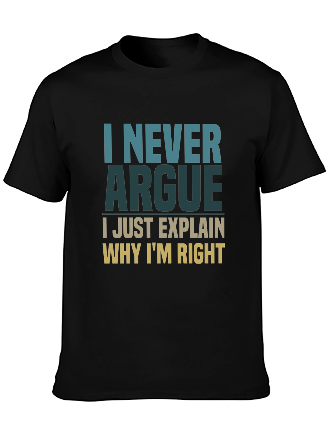 I Never Argue Funny Sarcastic T-Shirt