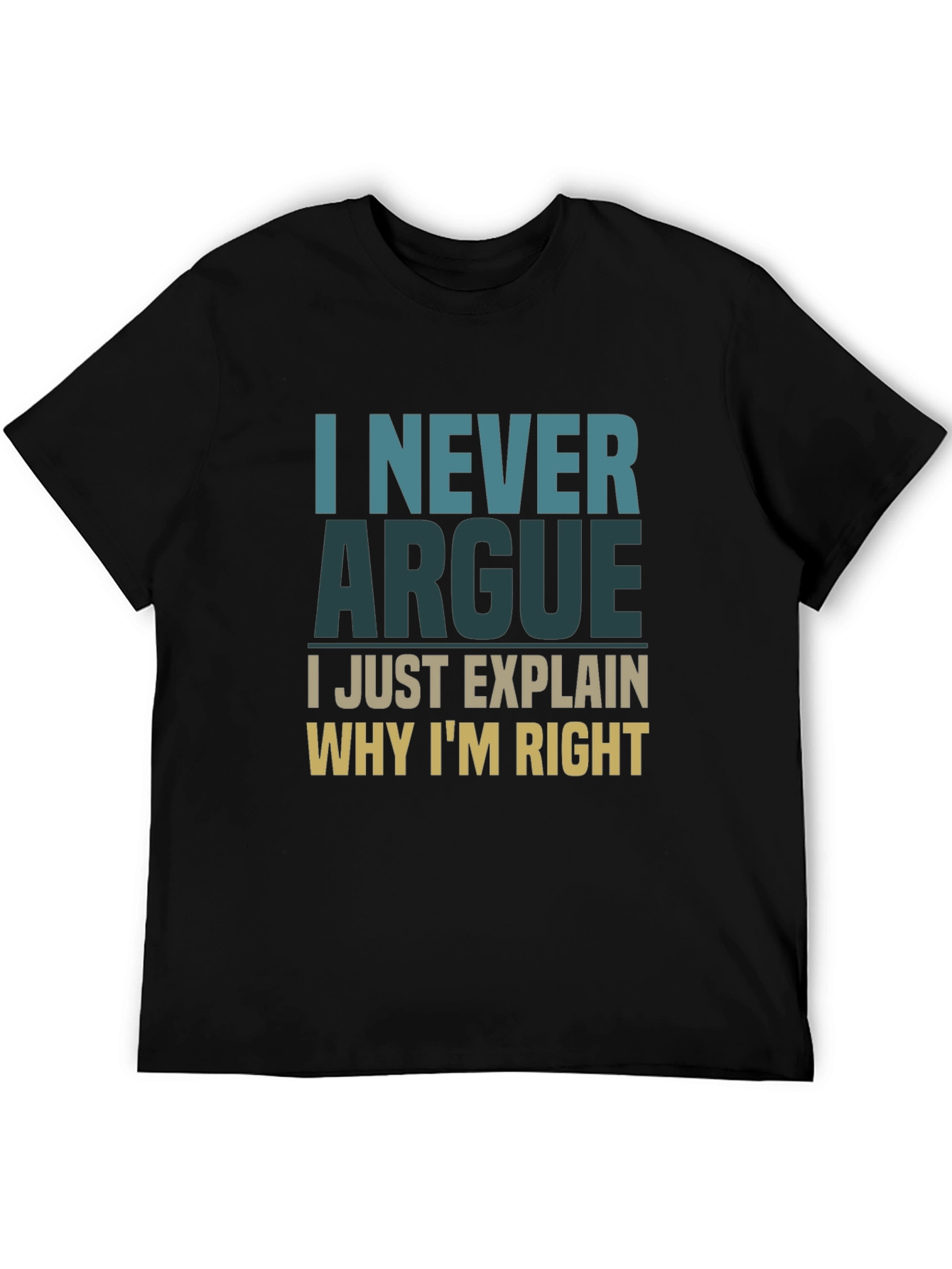 I Never Argue Funny Sarcastic T-Shirt